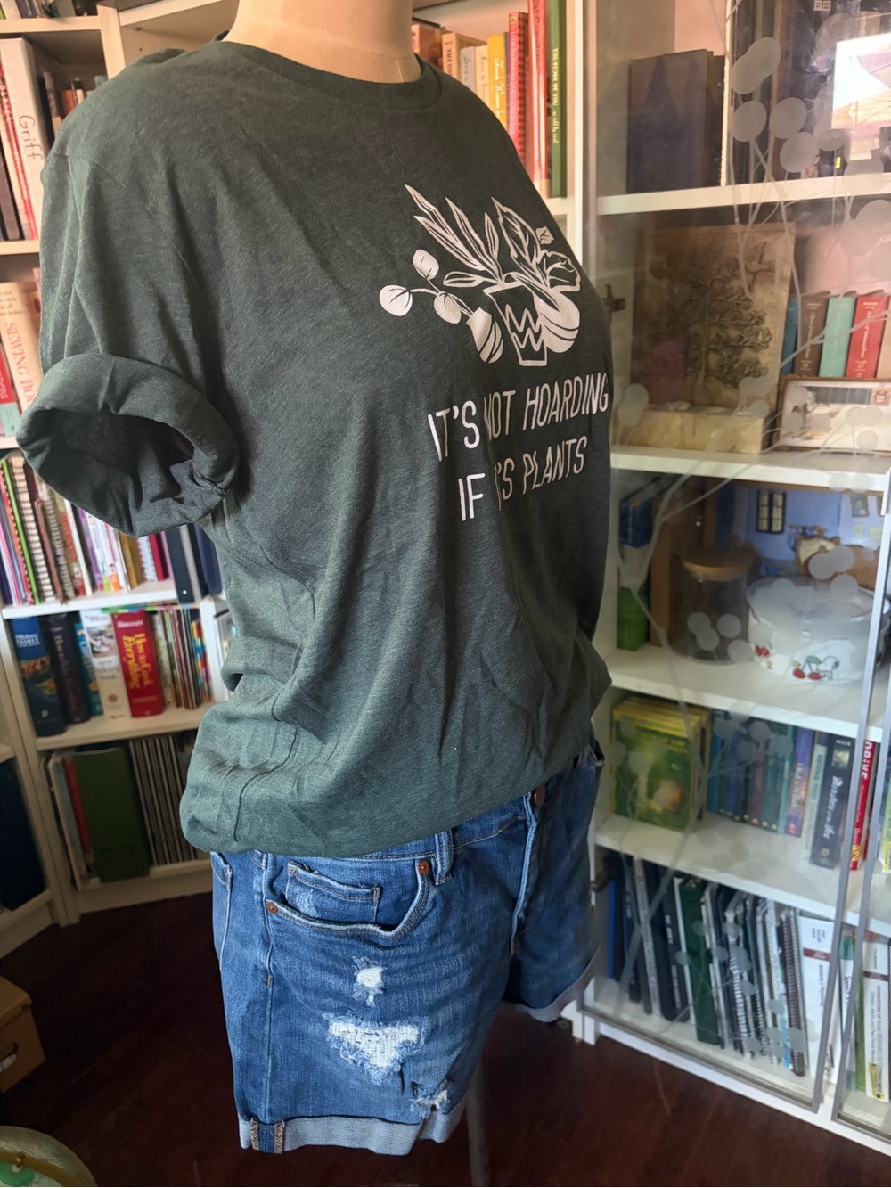 Dark Teal Gray Short Sleeve Graphic Tee - Picture 5 of 6